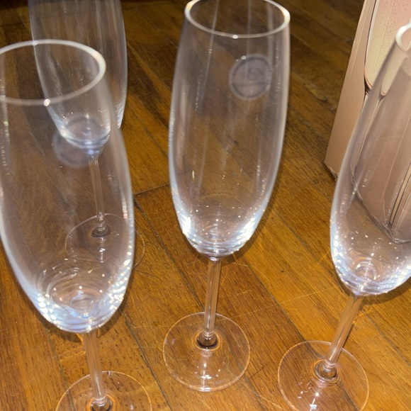 EUC 6 Lenox Champagne 2 used 4 with tags Party Flutes 8oz Tuscany Classics Coll - Picture 5 of 6